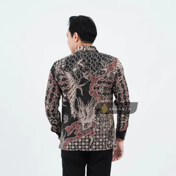 Kemeja Batik Dobby Slimfit Motif Parang Asmoro