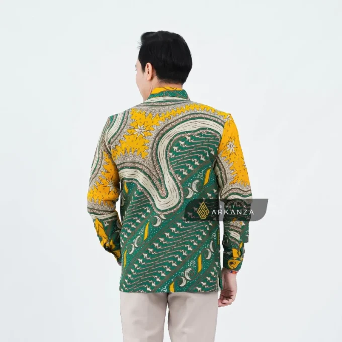 Kemeja Batik Dobby Slimfit Motif Prastama Kuning