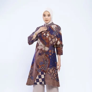 Tunik Batik Motif Wasa Navy