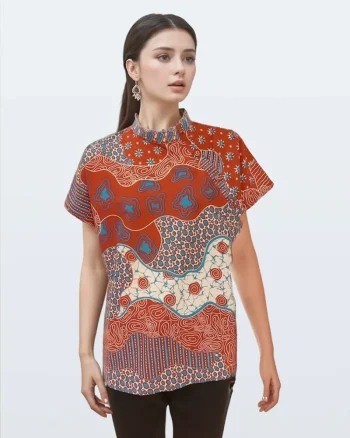 Blouse Batik Wanita | Days By Danar Hadi Blouse – Sekar Jagad Modern Tosca