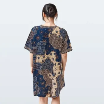 Batik Wanita | Days By Danar Hadi Dress – Sekar Jagad Modern Biru