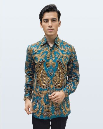 Kemeja Batik Lengan Panjang Gurdo Latar Rambat – Hijau
