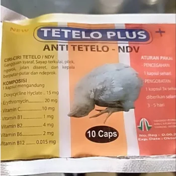 TETELO PLUS 10 CAPS OBAT ANTI TETELO NDV UNTUK AYAM