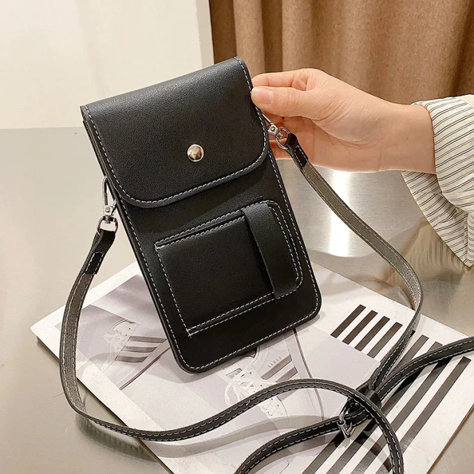 Tas Selempang Pocket Hp Touchscreen Kulit Sintetis Premium Model Import Korea Branded Lucu Kekinian Murah Terbaru SHUN