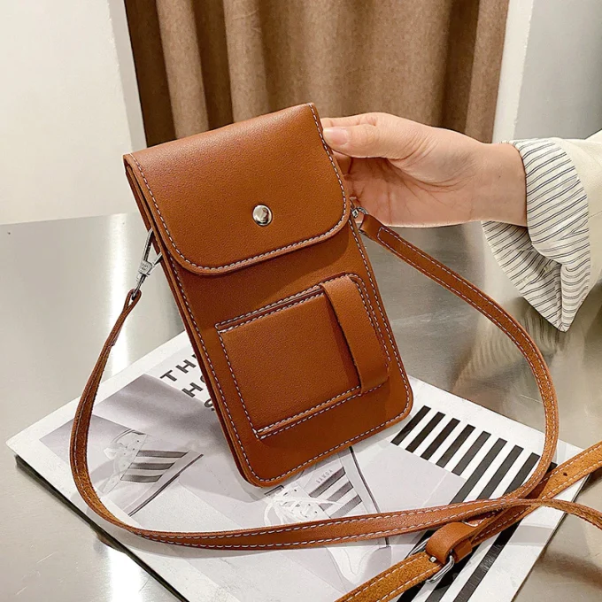 Tas Selempang Pocket Hp Touchscreen Kulit Sintetis Premium Model Import Korea Branded Lucu Kekinian Murah Terbaru SHUN