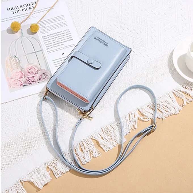 Tas Dompet Hp Selempang Korean Style Touchscreen Multifungsi Model Import Korea