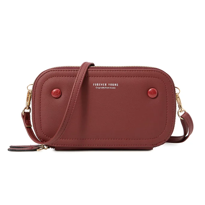 Tas Hp Selempang Mini Multifungsi Model Korean Style Bahan Kulit Sintetis Premium