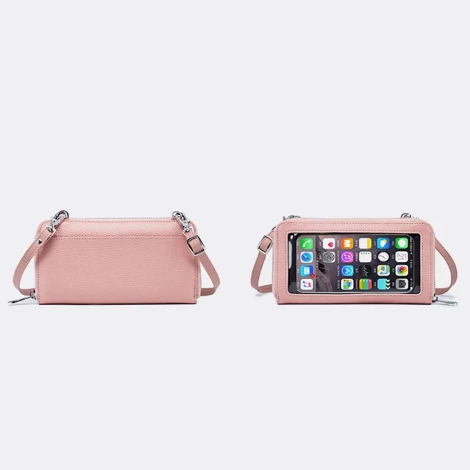 Tas Dompet Hp Wanita Selempang Modis Elegant Multifungsi Touchscreen