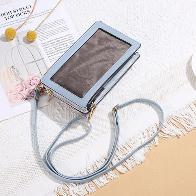 Tas Dompet Hp Selempang Korean Style Touchscreen Multifungsi Model Import Korea