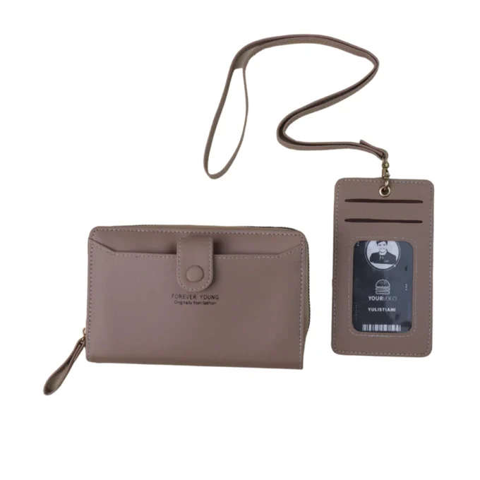 Dompet Lipat Wanita Model Korean Style ada Bonus Name Tag