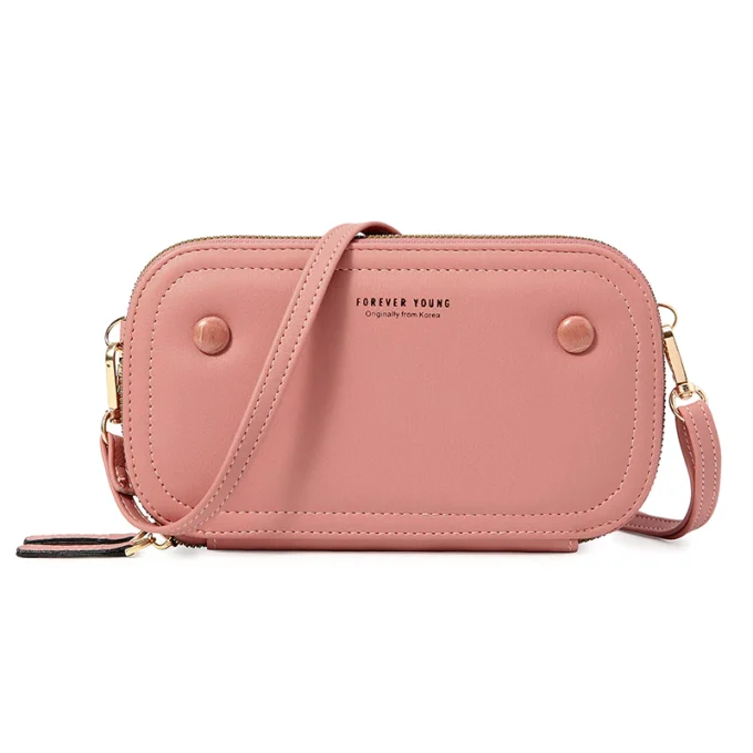 Tas Hp Selempang Mini Multifungsi Model Korean Style Bahan Kulit Sintetis Premium