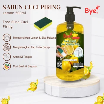 Cairan Pencuci Piring 500ml Botol Pompa Mudah digunakan Bersihkan Noda Minyak Aman Untuk Kulit Aroma Menyegarkan Ekonomis