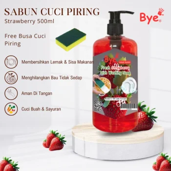 Sabun Cuci Piring 500ml Botol Pompa Praktis Hilangkan Lemak Membandel Wangi Segar Lembut di Tangan dan Hemat Pemakaian