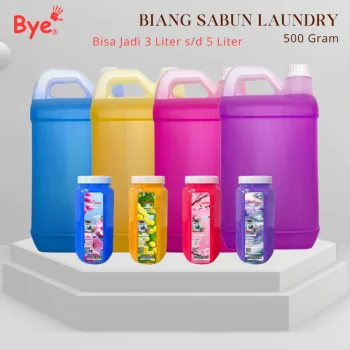 * Deskripsi Produk Biang Laundry ✔️Aroma : Peach Blossom , Akasia , Pink Sakura , Philux ✔️Berat Bersih : 500 Gram ✔️Kemasan : Toples * Melindungi Pakaian Dari Kuman, Bakteri & Noda ✔️ Mengandung formula antibakteri yang telah teruji dapat membunuh kuman dan bakteri pada pakaian.Mampu mengangkat noda membandel pada pakaian putih dan berwarna. * Mengharumkan Pakaian ✔️ Aromanya meninggalkan wangi segar yang tahan lama setelah dicuci. * Formula Yang Aman & Lembut Di Tangan ✔️ Formulanya yang lembut dan tidak panas di kulit membuat mencuci dengan tangan menjadi lebih nyaman. * Satu Detergen Untuk Semua Pemakaian ✔️ Dapat digunakan untuk mencuci berbagai macam kain dengan mesin cuci maupun tangan. * Perhatian : ✔️ Detergent menghasilkan medium foam, bisa digunakan untuk mesin cuci front load maupun top load. ✔️ Deterjen untuk pakaian dewasa, tidak dianjurkan untuk pakaian bayi. * ATURAN PAKAI : BIANG 500 Gram ✔️ Siapkan wadah , pengaduk dan air 3 Liter(Premium) / 3.5 Liter (Bagus) / 4 Liter (Normal) / 5 Liter (Kurang). ✔️ Tuang biang ke dalam wadah. ✔️ Tuang air ke dalam wadah yang sudah ada biang nya 800-1000ml. ✔️ Aduk biang dan air secara merata. ✔️ Lakukan berulang sampai air masuk sesuai yang di butuhkan. ✔️ Setelah Benar2 tercampur rata diamkan 3-6 Jam. #biangsabun , #biangsabuncucipakaian , #biangsabunlaundry , #biangkonsentrat