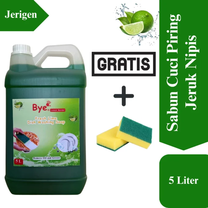 Pembersih Piring 5L Jerigen Kuat Lawan Kotoran Hemat Biaya Wangi Tahan Lama Praktis Untuk Kebutuhan Dapur Besar atau Restoran