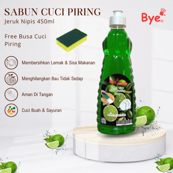 Cairan Pencuci Piring 450ml Membersihkan Noda Membandel Lembut di Tangan Wangi Segar Ekonomis Ramah Lingkungan