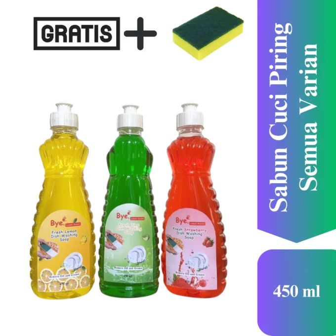 Sabun Cuci Piring 450ml Ampuh Bersihkan Lemak Hemat Wangi Segar Aman Untuk Tangan Ramah Lingkungan