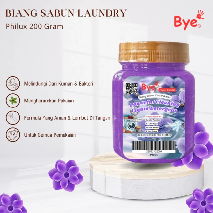 Biang Sabun Laundry 200 Gram Konsentrat Super Kuat Hasil Cucian Bebas Noda Sempurna