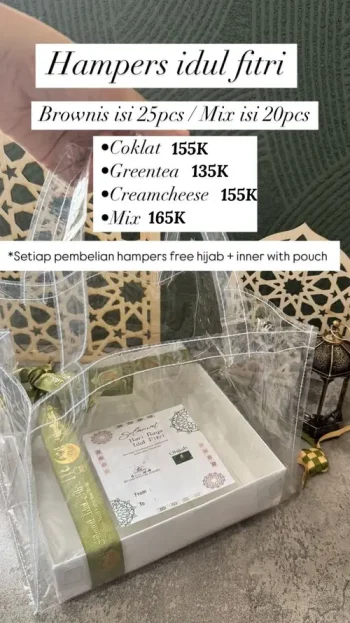 Hampers Brownies Coklat/Greentea/Creamcheese/Mix