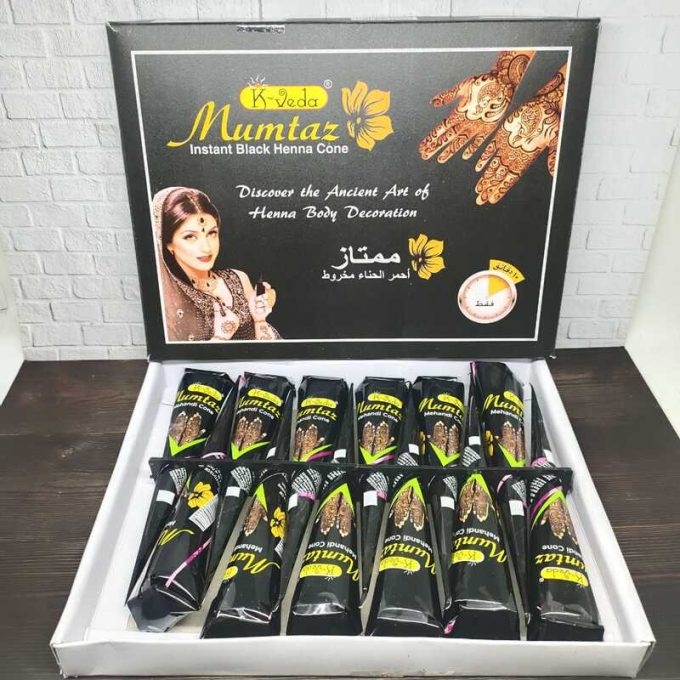 K-VEDA MUMTAZ BLACK HENNA CONE ISI 12