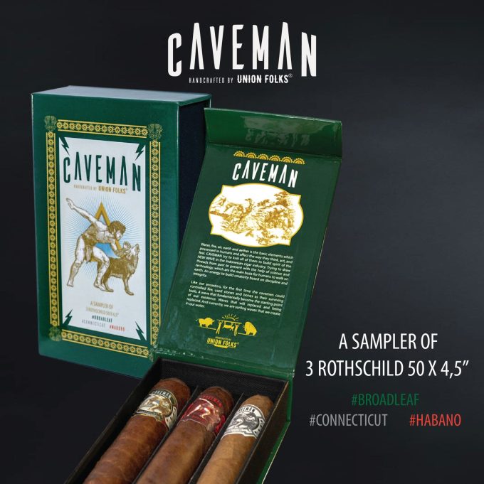 Cerutu Caveman Sampler (Box isi 3) – Cerutu Indonesia Premium