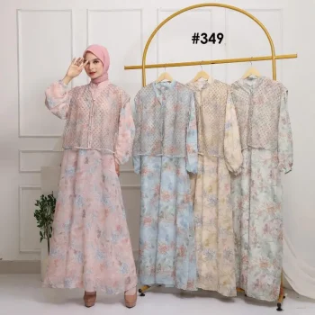 Bahan Babydoll Ceruty + Brukat Elegan LD 110–112 cm, Panjang 135 cm Desain sopan & anggun – cocok untuk hijabers KHUSUS GROSIR (min beli 1 seri warna, sesuai foto)