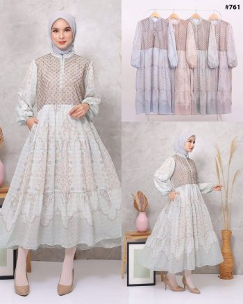 Gamis Brokat Premium Kekinian Murah Harga Grosir #761