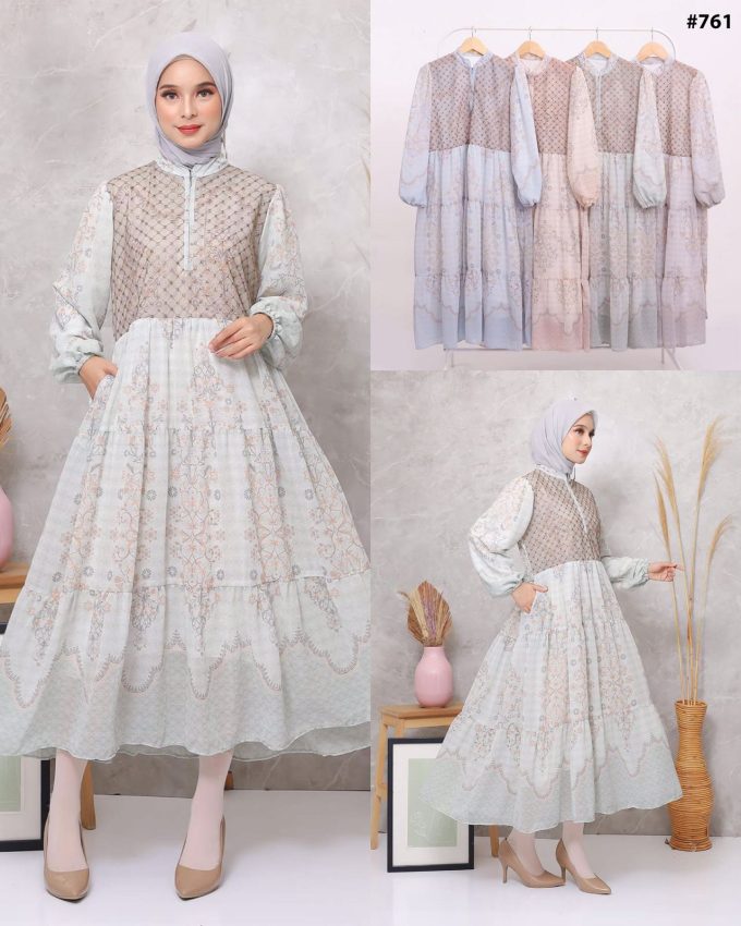 Gamis Brokat Premium Kekinian Murah Harga Grosir #761
