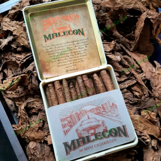 Cerutu Malecon Mini Cigarillos (Tin isi 20 Batang) – Cerutu Kecil Cigarillos