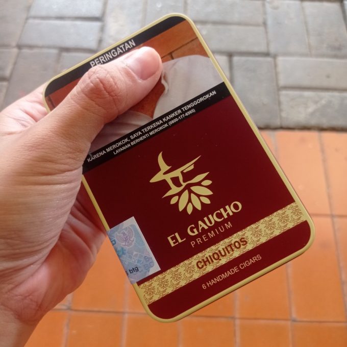 Cerutu El Gaucho Chiquitos Premium Merah (Tin isi 6)