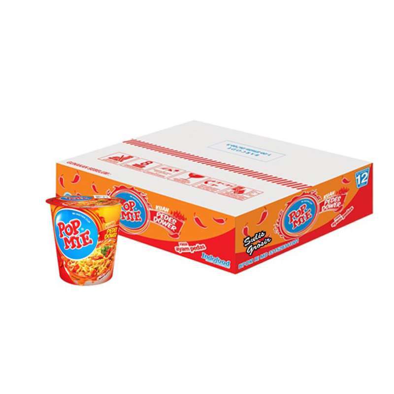POP MIE MI INSTAN PEDES DOWER AYAM CUP 75g per KARTON/DUS