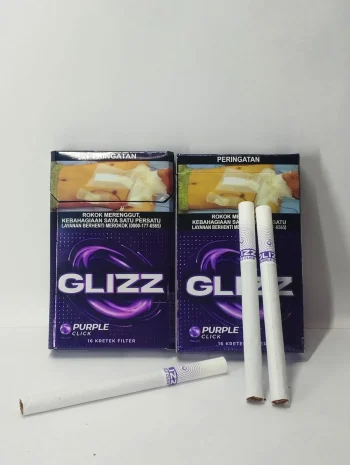 GLIZZ ROKOK KRETEK FILTER PURPLE CLICK BKS 16'S (SLOP)
