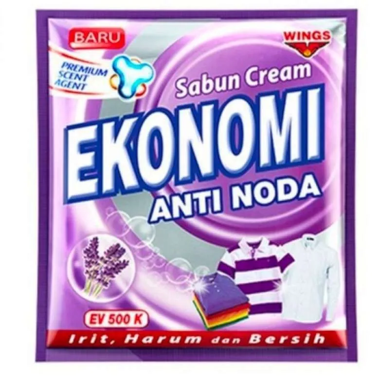 EKONOMI SABUN CREAM (EV-500K) VIOLET PCK 154/145g (1 KARTON ISI 30)